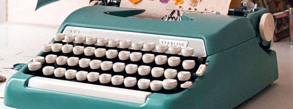 Foto im Vintagestil Website Vintage Schreibmaschine